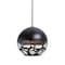 Besa Lighting Rocky Stem Pendant, Black, Satin Nickel Finish, 1x9W LED 1TT-ROCKYBK-LED-SN - alternate 1